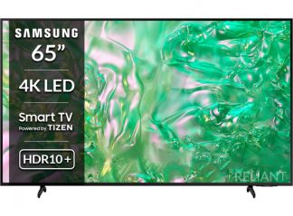 REFURBISHED SAMSUNG UE65DU8000 65” CRYSTAL UHD 4K HDR SMART TV